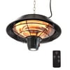Outdoor Electric Patio Heater, Ceiling Heater for Patio, Balcony Heater, Veranda Heater with Remote Control and LED Light