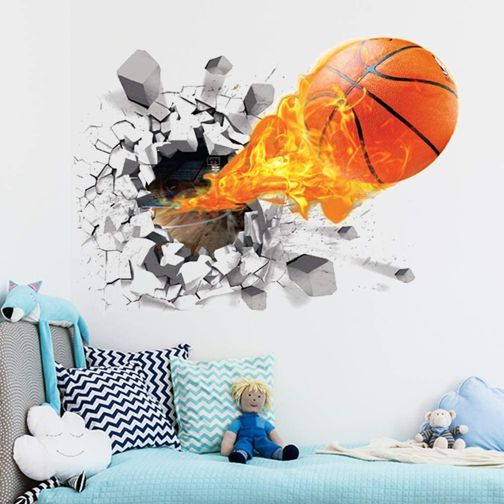 Breakthrough Wall Decals Removable 3D Wall Stickers Kids Bedroom Decor Mural Art 