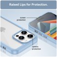 thumbnail image 3 of Dteck for iPhone 16 Pro Max Slim Clear Back Case, Shockproof Lightweight Crystal Transparent Acrylic Back Soft TPU Rubber Bumper Hybrid Case, Skyblue, 3 of 8