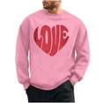 thumbnail image 2 of PNTUTB Men's Fashion Valentine's Day Print Loose Casual Long Sleeves Crew Neck Hoodless Pullover Sweatshirts, 2 of 6