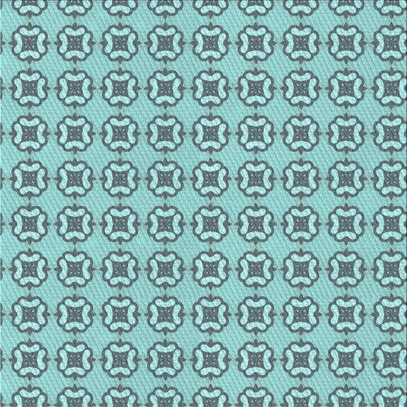 Ahgly Company Indoor Square Patterned Sea Turtle Green Area Rugs, 7' Square