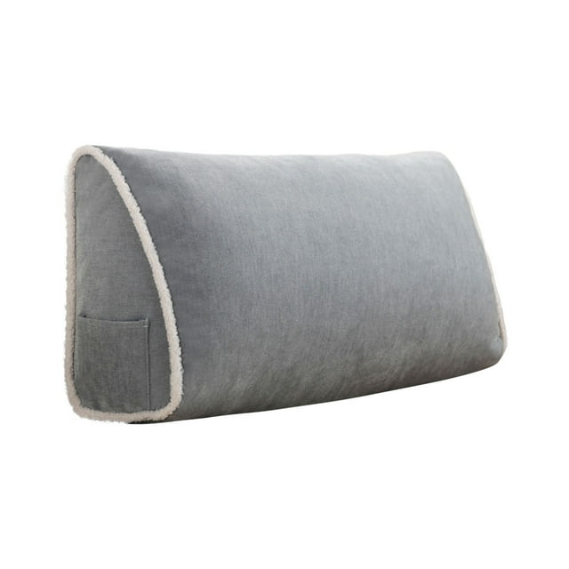 Grand Coussin de Tête de Lit Triangulaire et Dossier de Lit avec Support de Cou Détachable pour une Assise et une Lecture Confortables