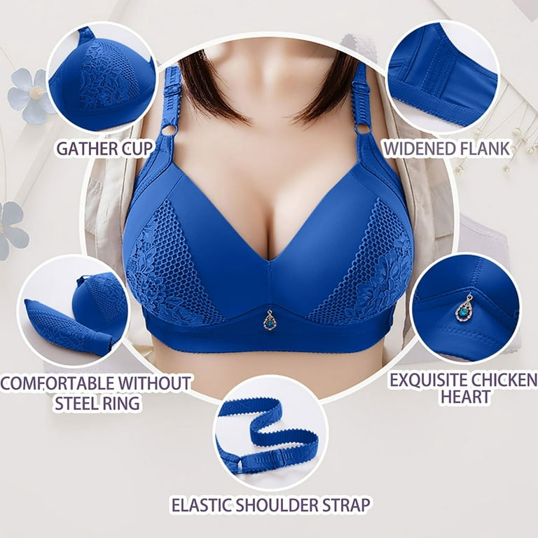 Frostluinai Savings Clearance 2023 Summer Saving Clearance bras for women  no underwire Women's Plus Size Bra Post-Surgery Bra Front Closure Brassiere