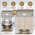 thumbnail image 5 of Colorful Polka Dot Window Privacy Film, Watercolor Rainbow Polka Dots Static Cling UV Sun Blocking Heat Control Window Tint Day and Night, Non-Adhesive One Way Windows Privacy Cover 17.7''x78.7'', 5 of 7