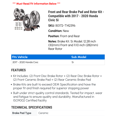 thumbnail image 2 of Front and Rear Brake Pad and Rotor Kit - Compatible with 2017 - 2020 Honda Civic Si 2018 2019, 2 of 2