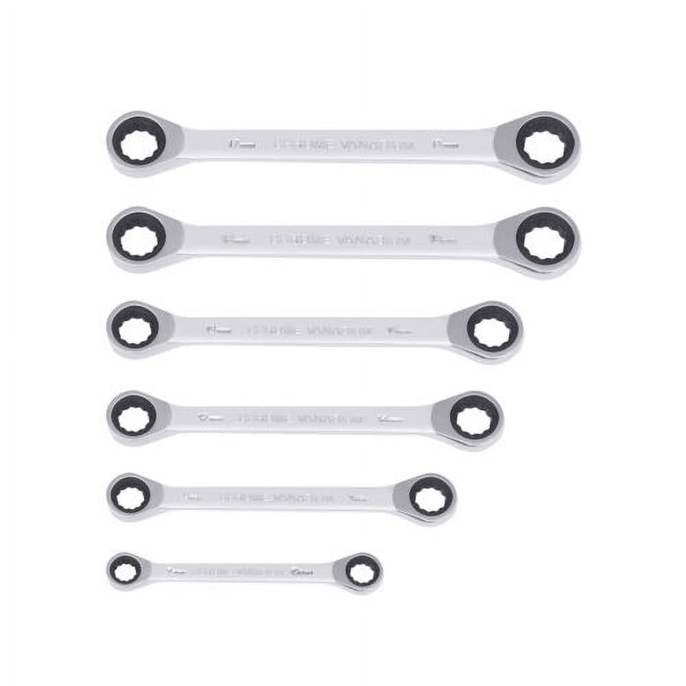 Extra Long Ratchet Wrenches Set Wrench Set W/ Metric 8mm-19mm 45#Steel 6 Pcs