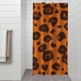 thumbnail image 2 of Orange and Brown Of Leopard Print Shower Curtain 36"x72" ,Bathroom Decorative Shower Curtains Set with 12 Hooks,Modern Waterproof Washable Shower Curtain, 2 of 6