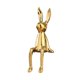 thumbnail image 5 of Estatua de cerámica de mesa, escultura animal, obra de arte, adorno galvanizado para el hogar. Dorado, 5 of 9
