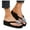 4Black, variant on Platform Flip Flops for Women Floral Rhinestone Thong Sandals Slip on Soft Cushion Wedges