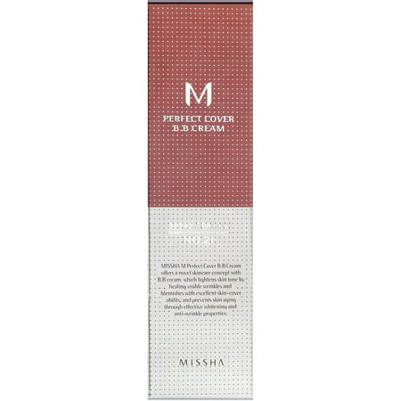 MISSHA Perfect Cover BB Cream No 21 Light Beige, 1.69 (Best Bb Cream Or Cc Cream For Oily Skin)