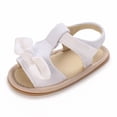 thumbnail image 7 of Otqutp Toddler Flat Sole Footwear Baby Girls Sandals Ruffle Bowknot Premium Soft Sole Anti Slip Open Toe Breathable Summer Outdoor Flat Shoes for Summer, 7 of 7