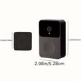 thumbnail image 2 of HLONK 1pc Wireless Smart Doorbell with HD Night Vision  Two-Way Talk  Rechargeable  Photo & Recording  APP Control  Voice Change Function (Black), 2 of 7