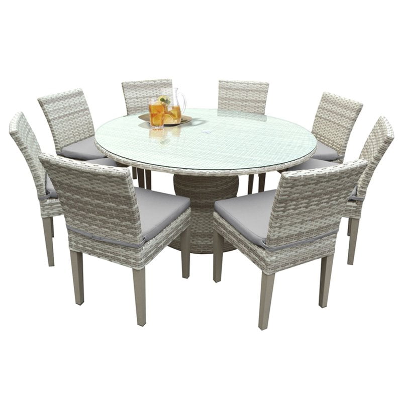 large round outdoor dining table seats 8