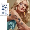 thumbnail image 2 of Yazhiji 30 Sheets Semi Permanent Tattoos for Women Grils,Realistic Fake Tattoos Waterproof and Long Lasting 1-2 Weeks!Premium Temporary Tattoo Classic Flower Butterfly Style, 2 of 8