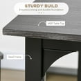 thumbnail image 6 of Demi Bonn 5-Piece Counter Height Bar Table Set, Square Kitchen Table and Chairs Set with Footrest for 4, Gray, 6 of 7