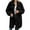 C-Black331, variant on DHFJKG Women's Winter Teddy Long Jacket Windproof Button-Down Solid Color Long Sleeve Turndown Collar Knee-Length Fuzzy Coat Thickened Soft Outerwear