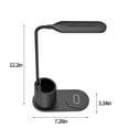 thumbnail image 4 of Qwtwty Desk Pen Storage LED Smart Desk Lamp, 15W Wireless Charging, with Pen Holder, Student Eye Protection Study Lamp, Suitable for Office, Bedroom, Dorm, 4 of 7