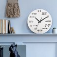 thumbnail image 4 of Mosey Math Wall Clock Silent Non-Ticking Quartz Movement with Hanging Hook Wooden Clock for Classroom Home Decoration, 4 of 8