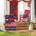 thumbnail image 5 of God Bless America Independence Day Patrioctic Linen Garden Flag 12 X 18 Inch Double Sided Memorial Day Floral Yard Flag Vertical Home Yard Outdoor Decoration, 5 of 9