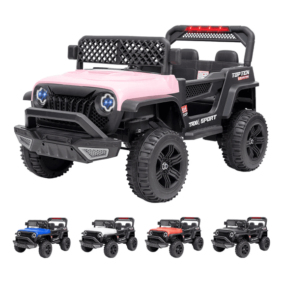 Carro Eléctrico Jeep Niño Montable Infantil Control Remoto Color Rosa