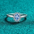 thumbnail image 3 of Apaison 0.5 ct Moissanite Rings For Women 925 Sterling Silver Eternity Wedding Engagement Bridal Ring, 3 of 8