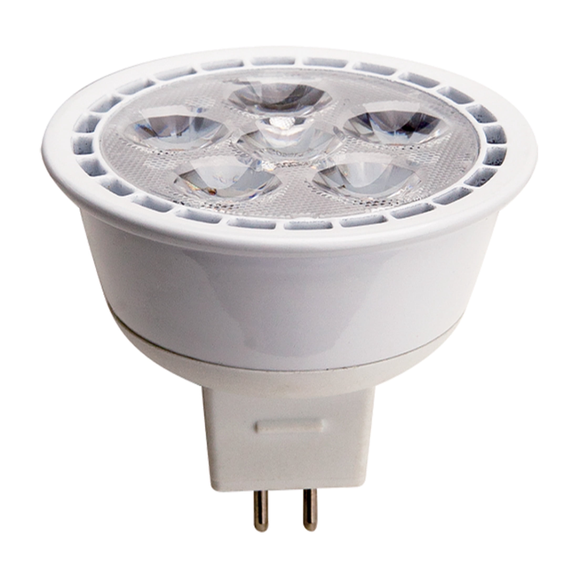 Great Value LED Light Bulb, 5 Watts (35W Equivalent) MR16 Lamp GU5.3 Base, Dimmable, Soft White, 3-Pack