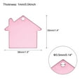 thumbnail image 2 of Etiquetas en blanco de forma de casa, etiquetas de estampado de metal, etiquetas de identificación para perros en blanco, etiquetas de grabado rosa, paquete de 25, 2 of 7