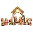 thumbnail image 1 of Injueey Belén Decoraciones navideñas Resina premium para regalo con luz LED Ocasiones de múltiple Decoración del hogar Multicolor, 1 of 6