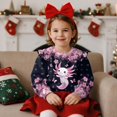 thumbnail image 3 of Yuyamidu Cherry Blossom Axolotl Sweatshirt Toddler Girl 1T 2T Blue Crewneck Sweatshirts Long Sleeve T Shirts Ruffle Casual Fall Tops Kids Everyday Athletic Clothes, 3 of 7