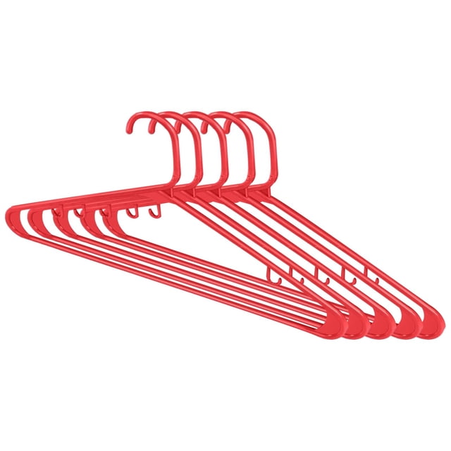 Less Than 5 Home Textile Storage Clothes Hangers 5 Pack Plastic Hangers Space Saving Coat Hanger with Shoulder