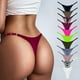 thumbnail image 2 of Pantalones cortos sexys de seda de hielo de metal para fitness y deportes de mujer, cintura baja, tanga de horquilla alta, media cadera, 2 of 6