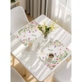 thumbnail image 5 of Pink Purple Flower Placemats Set of 6, Spring Farmhouse Country Floral Leaf Placemats for Dining Table, Place Mats for Kitchen Tabletop, Waterproof Wipeable Dining Table Mats Set, 5 of 9