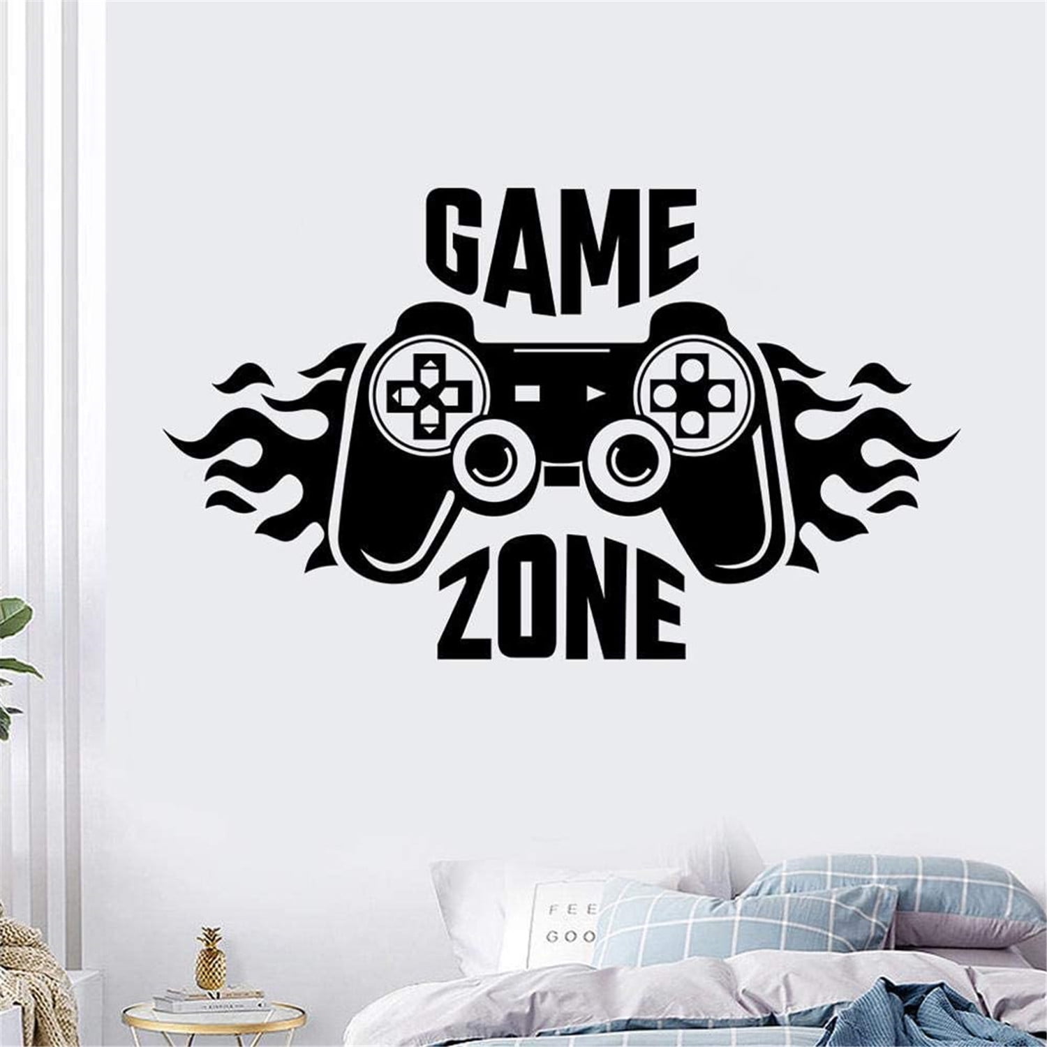 EYIIYE Game Zone Carved Wall Sticker, PVC Self Adhesive Gaming Wall