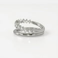 thumbnail image 2 of 14K White Gold Plated Round Cut Moissanite Ring Open Wrap Multi-Stone Cluster Band for Women, 2 of 4