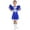 Blue, variant on iiniim Kids Girls Cheer Leader Uniform Cheerleading Dress with Stockings Pom Poms Party Purple 7-8