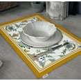 thumbnail image 3 of Vargottam Placemats- Placemat For Dining Table, Set Of 4- Printed & Reversible CottonNapkin-IndoorPlacematsFor Home & Kitchen Dining Table- Asian Floral (Mustard Yellow), 3 of 5