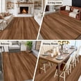 thumbnail image 5 of Rectangle Area Rugs 5 x 7 Ft, Brown Wooden Board Non-Slip Residential Carpet, Simple Vintage Country Wood Grain Indoor Crawling Mats Runner Rugs for Living Room/Dining Room/Bedroom, 5 of 8