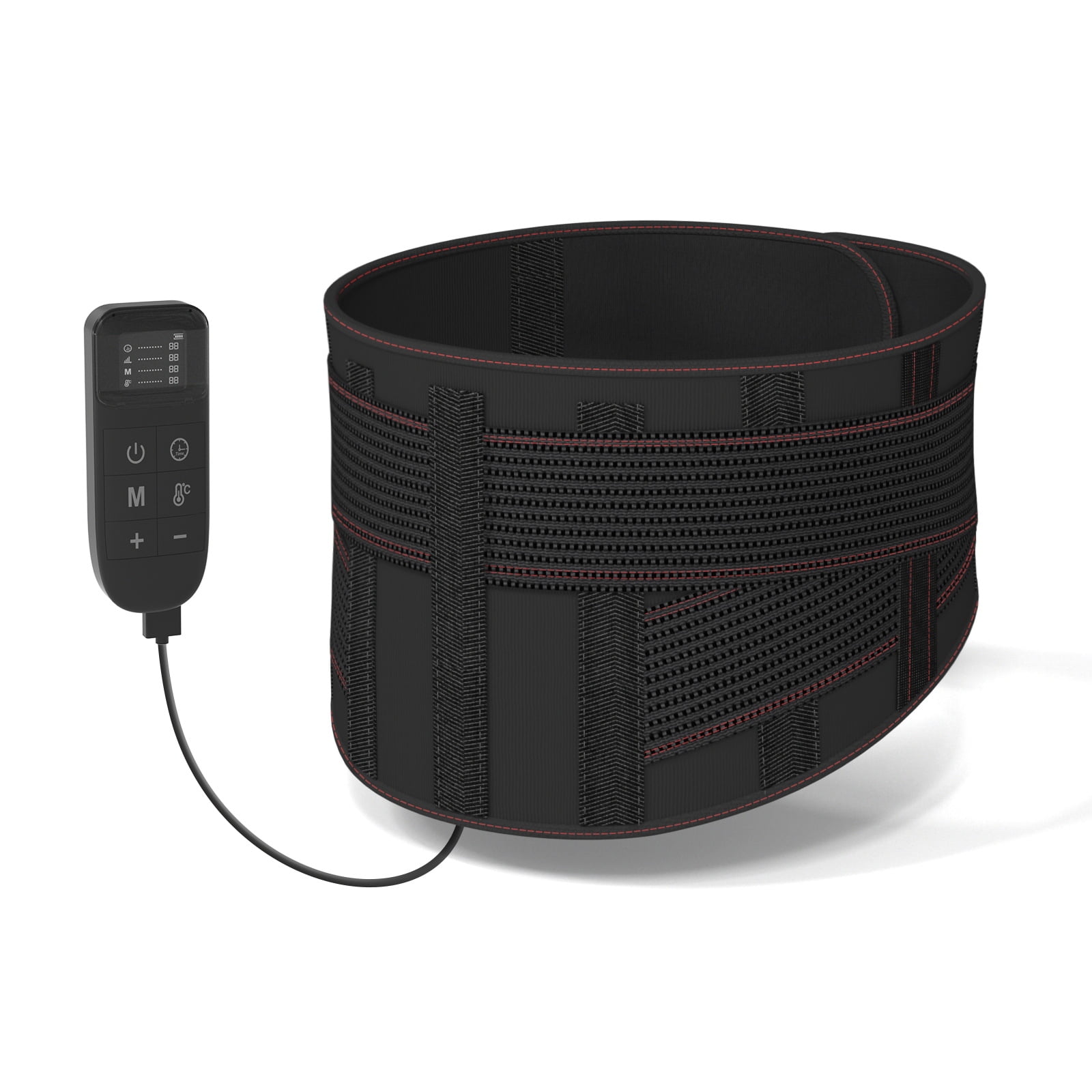 CNV Massage Mat for Back w/ Red Light & Heat, Black