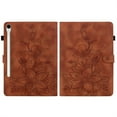 thumbnail image 5 of XYX for Samsung Galaxy Tab S10/Tab S9 FE/Tab S9 Case, PU Leather Slim Folio with Multi-Angle Stand - Brown Lily Flower, 5 of 7