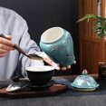 thumbnail image 4 of Modern Flower Vase Tea Tin Display Candy Jar Ceramic Jar Vase with Lid Ginger Jar, 4 of 9
