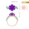 thumbnail image 4 of ANGARA Natural 6.5 Ct. Amethyst with Swiss Blue Topaz Fashion Ring in 14K Rose Gold for Women (Ring Size: 3), 4 of 9