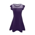 thumbnail image 3 of YuYuBao Toddler Girls Dress Summer Ruffles Sleeve Mesh A Line Casual Party Dresses With Pockets Kids Girls Bowknot Formal Pageant Dress for Wedding Party , 5-6 Years, 3 of 4