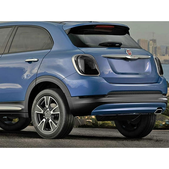 Rvinyl Tail Light Tint Covers Compatible with Fiat 500x 2016-2018 - Blackout Smoke
