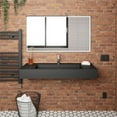 thumbnail image 4 of Castello USA Inc Pyramid 48" Solid Surface Bathroom Sink in Black No Faucet Hole, 4 of 6