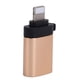 thumbnail image 3 of Adaptador convertidor OTG USB 3.0 para transmisión de datos de carga rápida, compatible con teléfonos iOS (dorado), 3 of 12