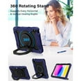 thumbnail image 6 of Case for iPad 10th Generation 10.9 inch for Kids Women Men with Screen Protector,360 Kickstand & Handle,Shoulder Strap,Heavy Duty Military Grade Shockproof iPad Case 10th Generation, 6 of 6