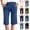 A12 Blue, variant on Capris for Women Relaxed Fit Elastic Waist Trousers Soft Breathable Cropped Bottoms with Side Pockets Lounge Yoga Casualwear
