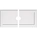 thumbnail image 3 of Ekena Millwork CMP36X18RE2-04000 4 in. ID x 12.5 in. Rectangle Architectural Grade Médaillon de Plafond Contemporain PVC - 2 Pièces, 3 of 4