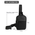 thumbnail image 2 of Gustave Small Sling Bag Crossbody Chest Bag Waterproof Oxford Sling Backpack Mini Lightweight Casual Phone Shoulder Bags for Men Women Travel Workout Hiking, Black, 2 of 7