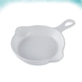 thumbnail image 2 of Ceramic Baking Pan Tableware Plate Snack Tray Household Baking Plate Baking Tray with Handle for Restaurant Home Dinner (White), 2 of 8